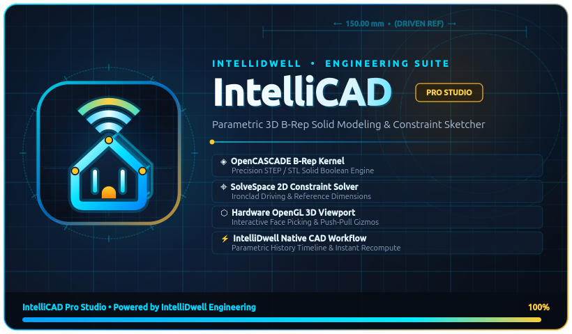 IntelliCAD Parametric 3D CAD Studio Banner