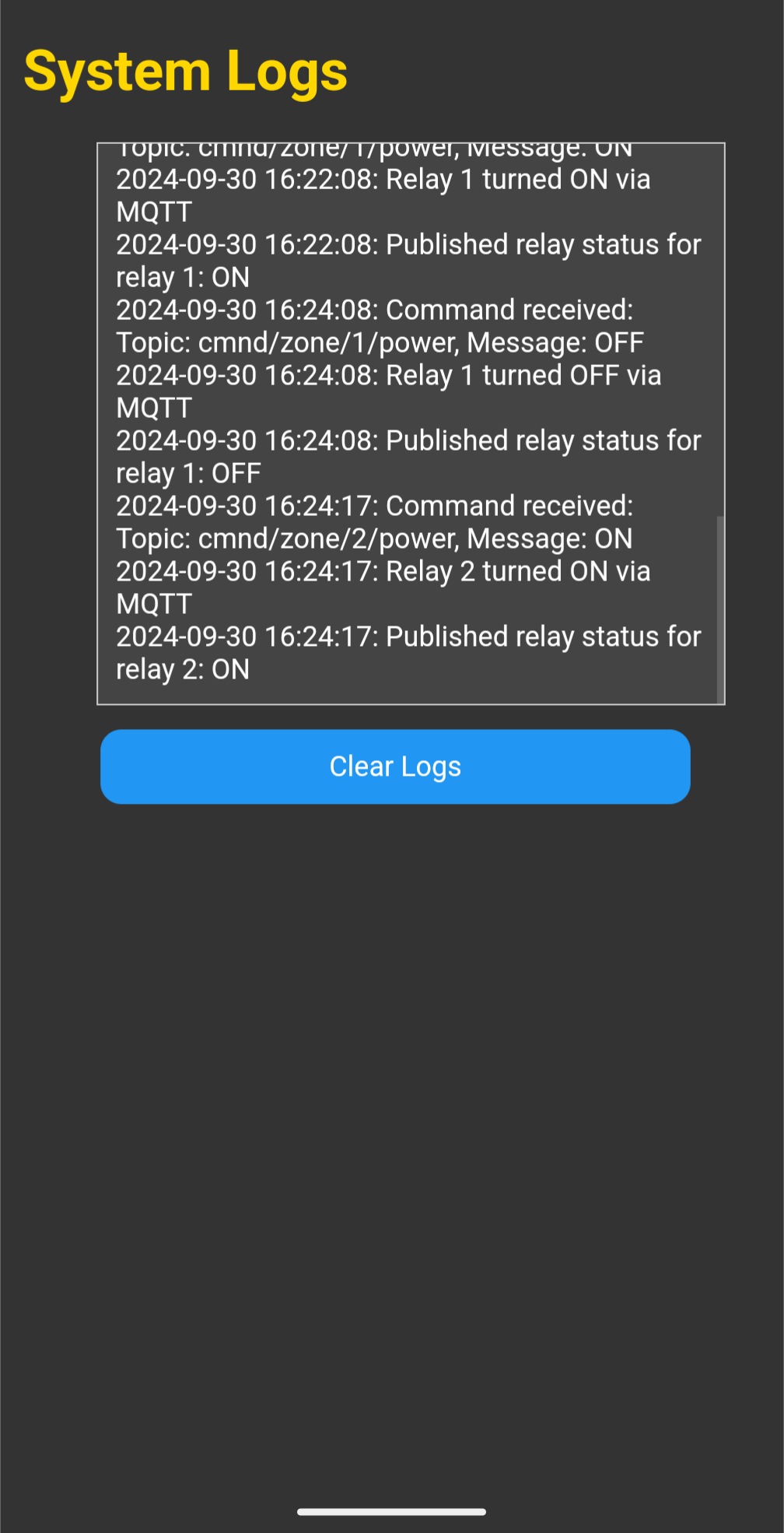 UI Logs